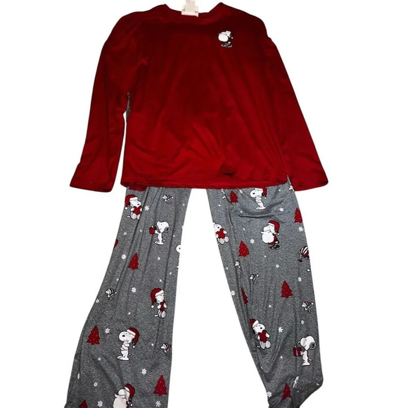 Munki Munki Snoopy Santa Holiday Pajama Sets Unisex couples matching pjs S & M - Picture 12 of 16